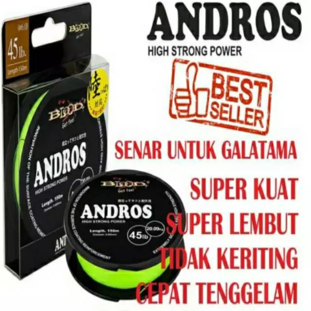 Senar pancing galatama blood andros 150 meter