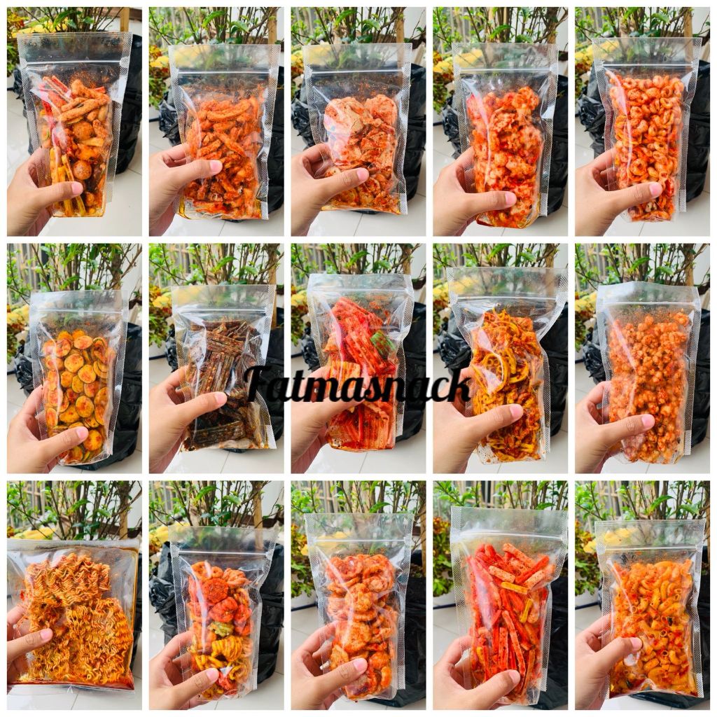 ANEKA KERUPUK SEBLAK PEDAS DAUN JERUK SEBLAK MIX CAMPUR/B.STIK/B.KOIN/K.JENGKOL ASBES/K.RAFAEL/M.KRI