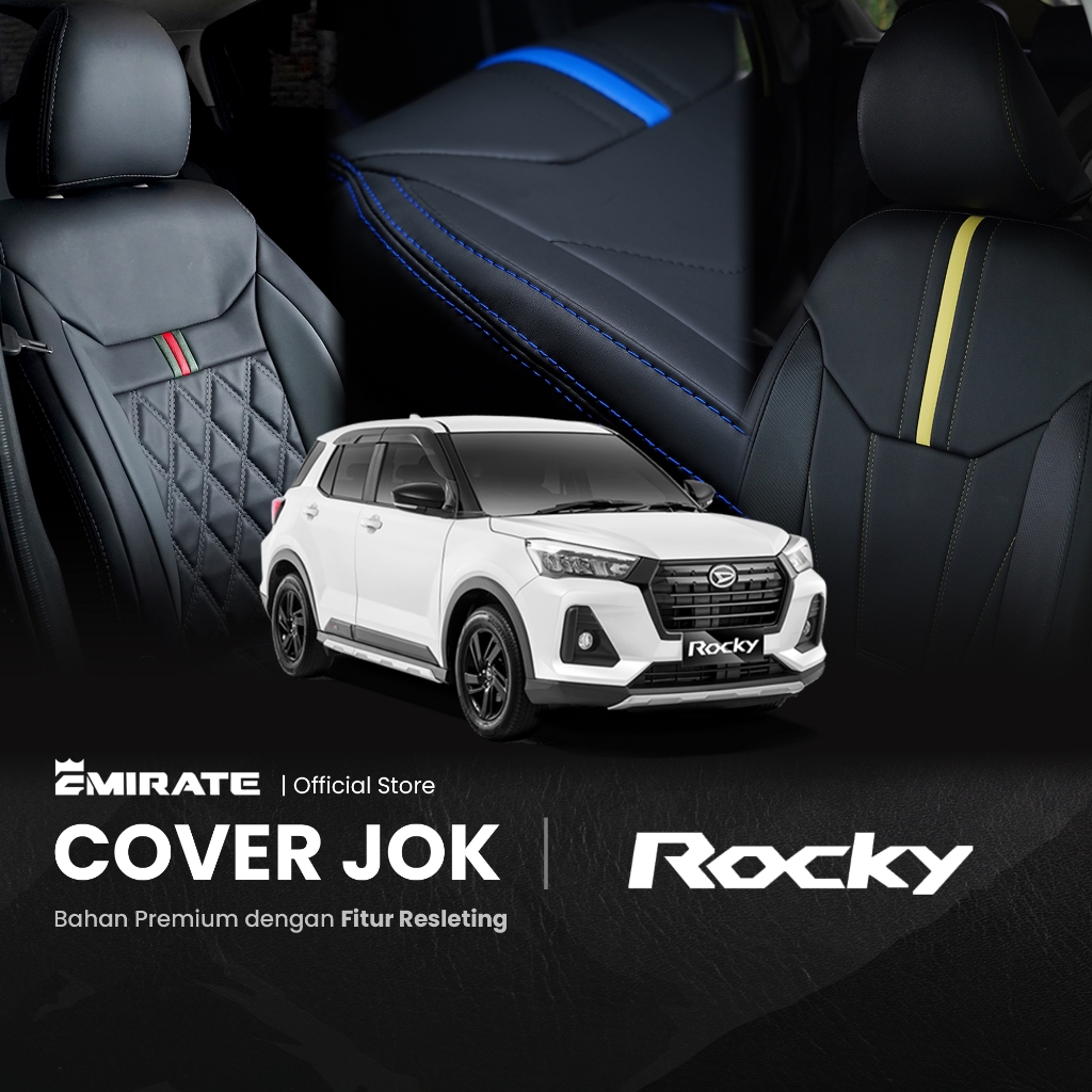 Sarung Jok Mobil Daihatsu Rocky dengan Resleting  / Cover Jok Mobil Daihatsu Rocky Fullset by Emirat