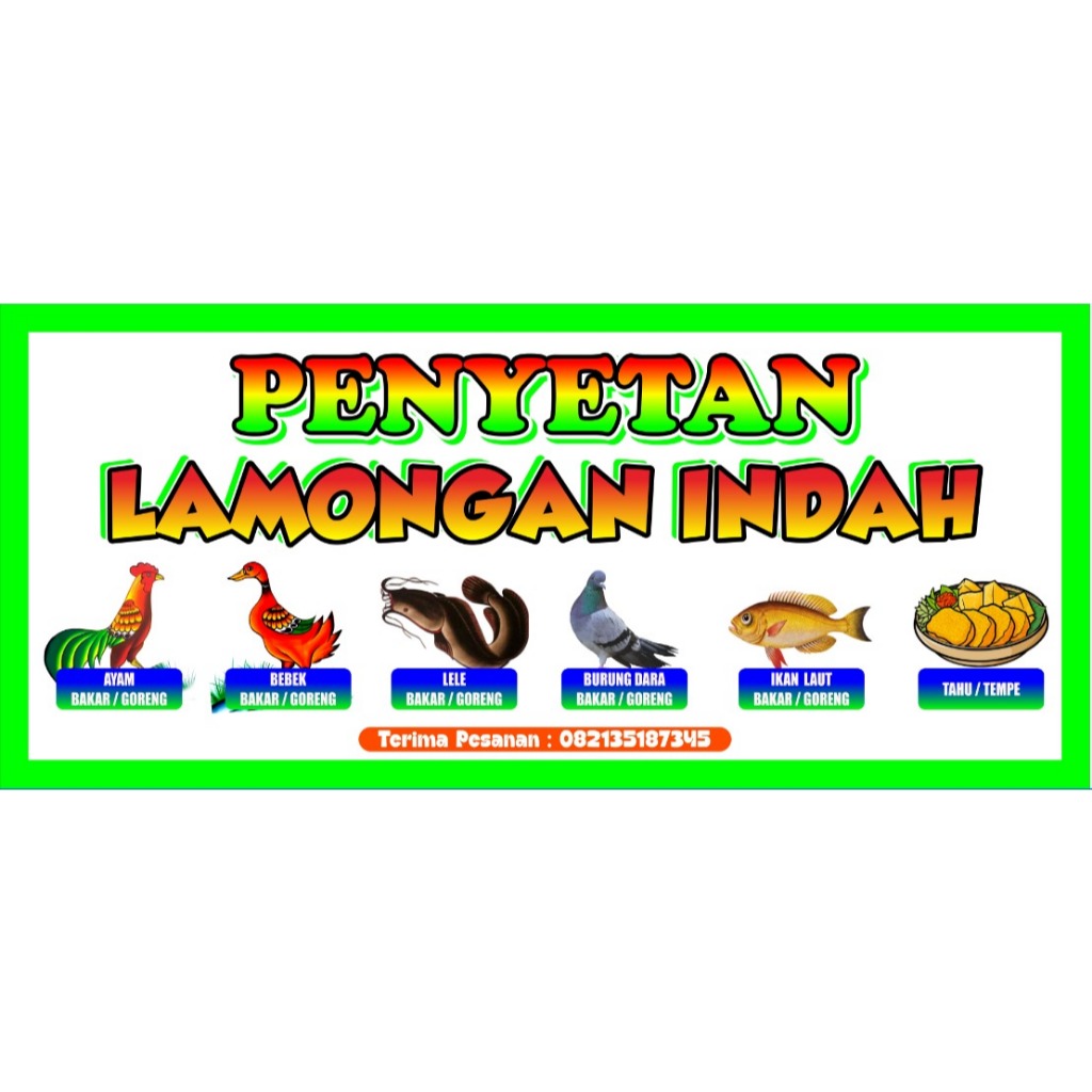 Spanduk Kain Pecel Lele (Free Desain) - Banner Kain Pecel Lele / Spanduk Kain Penyetan Lamongan / Sp
