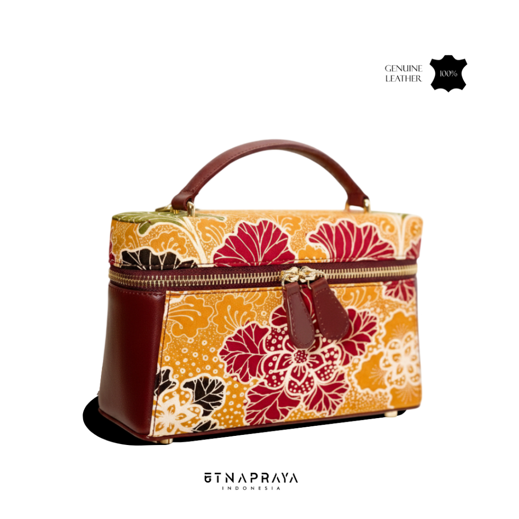 ETNAPRAYA Tas Bungur Kulit Sapi Batik Leather