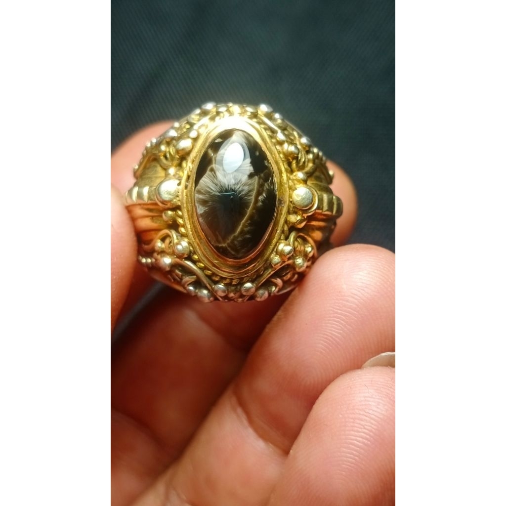 akik bulu macan motif kincir