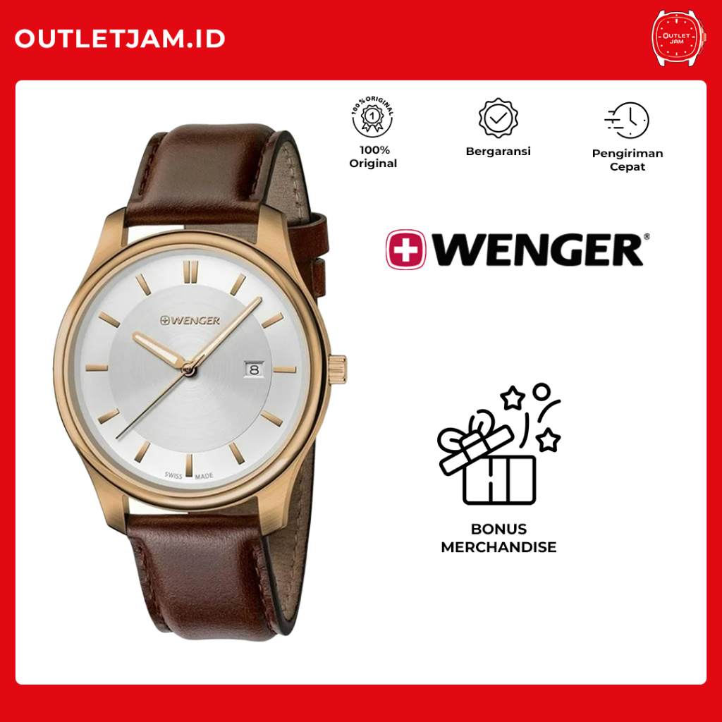 Wenger Swiss Military 01.1421.102 Jam Tangan Pria Original – Sapphire Crystal – Swiss Quartz – Stain
