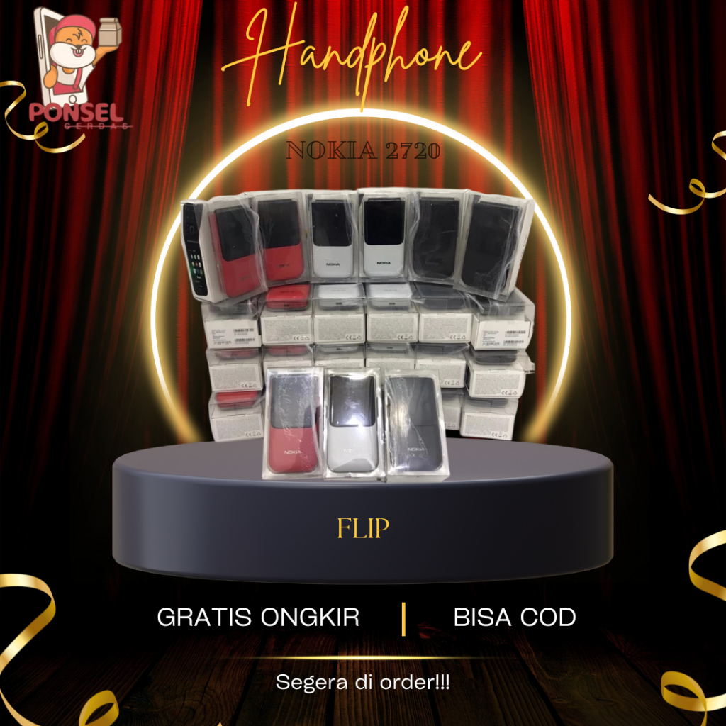 Ponselcerdas_ Nokia 2720 Flip Bergaransi 1 Tahun