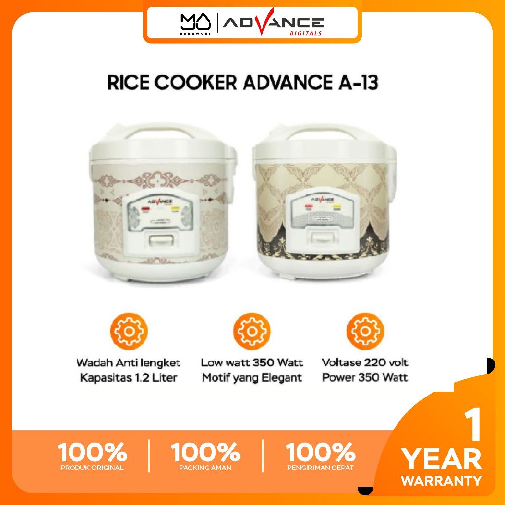 Rice cooker Magic Com Advance A-13 1,2 liter  - BATIK-A