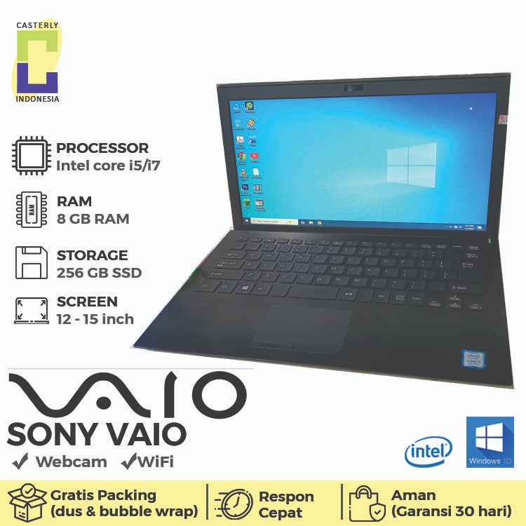 Laptop SONY VAIO Core i5 gen 7 Ddr 4 8 gb Ssd 256 gb Slim Ringan