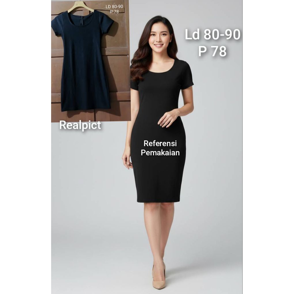 DRESS MINI MAXI MIDI RAJUT KAOS SCUBA KAIN WANITA