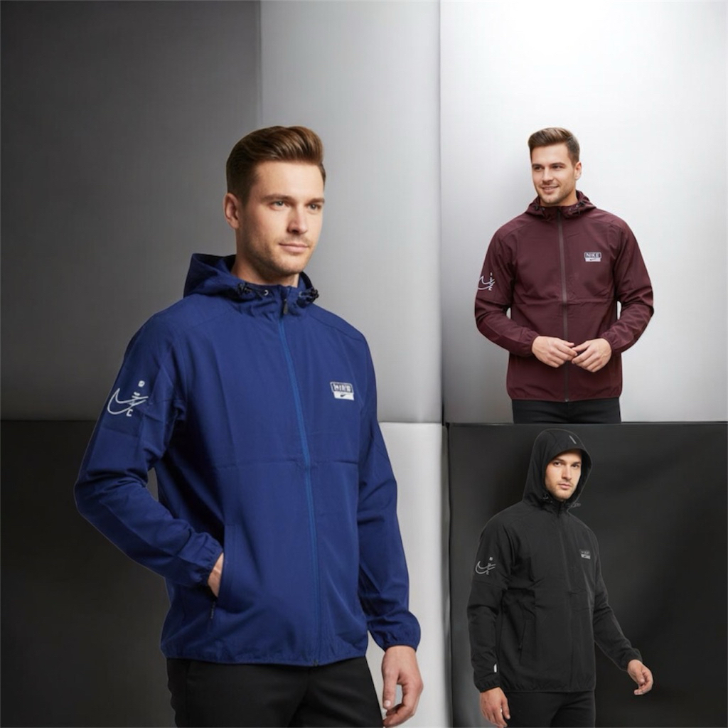 Jaket olahraga parasut micro running gym