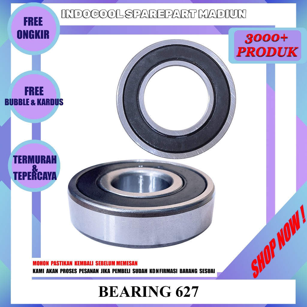 627 BEARING LAHER / LAKER / SPAREPART BEARING 627