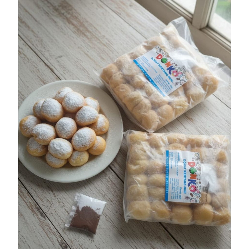 Donko Donat Kentang Mini isi 30 Pcs Sudah free Gula Bubuk