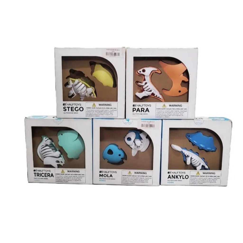 Halftoys 3D Dino Paradise, Half Ocean Series Original - Mainan Edukasi Puzzle Magnetik Anak