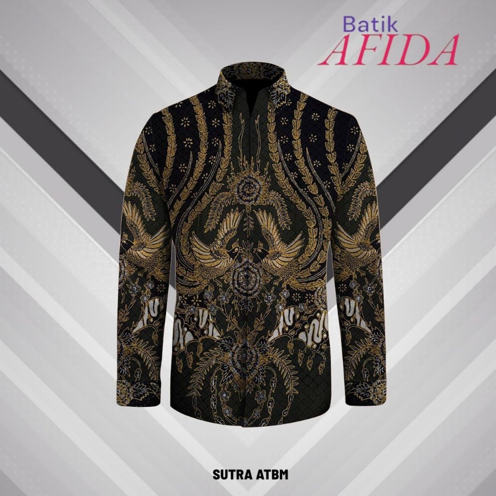 Kain Batik Tulis Halus Exclusive Sutra ATBM Batik Pola Kemeja Asli Tulis Full Manual S01X