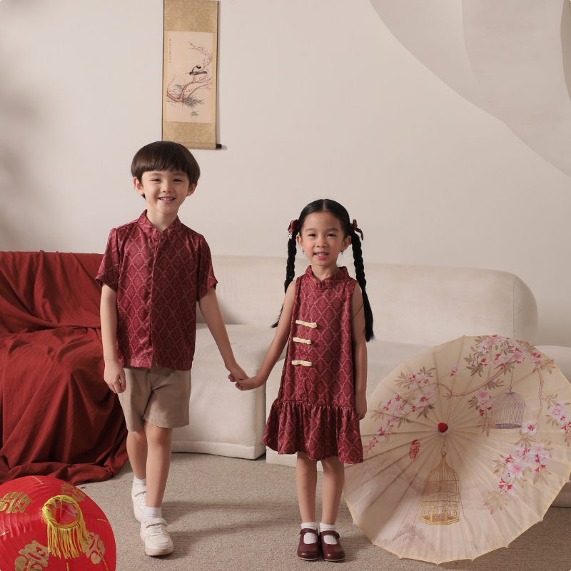 KIDDIEPODS - Liang Cheongsam / Dress dan atasan anak perempuan Laki-laki / Cheongsam Anak perempuan 