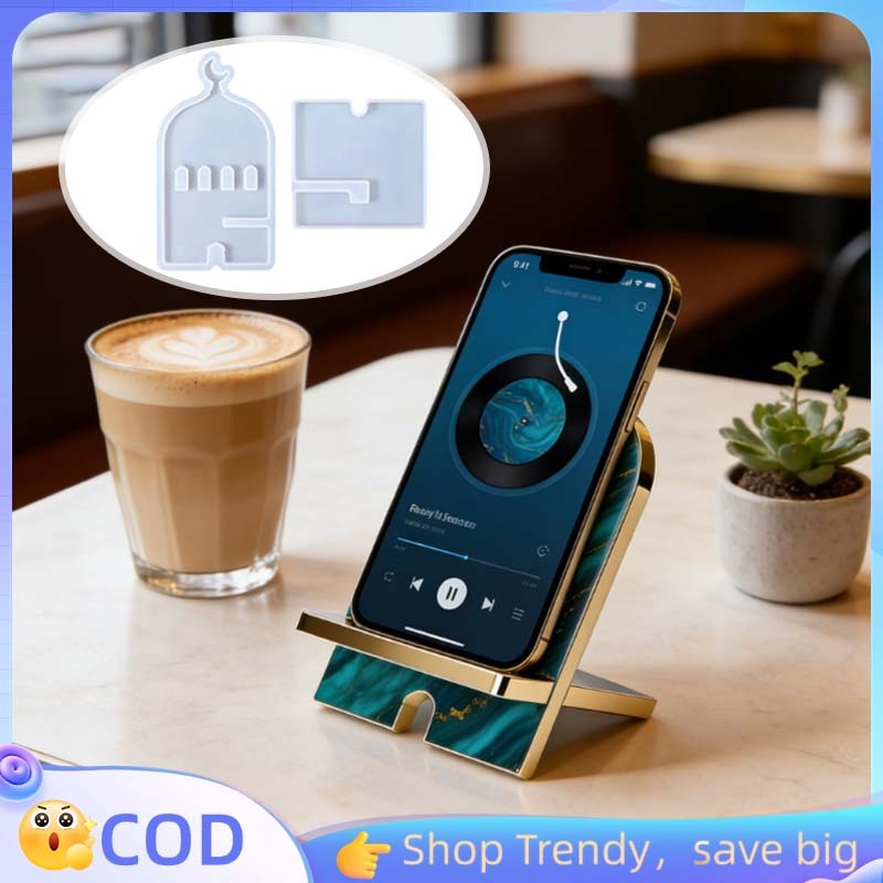 1set Cetakan Resin Bening Besar Bracket Handphone Cetakan Resin Silicon Cetakan Resin Epoxy Craft Ce