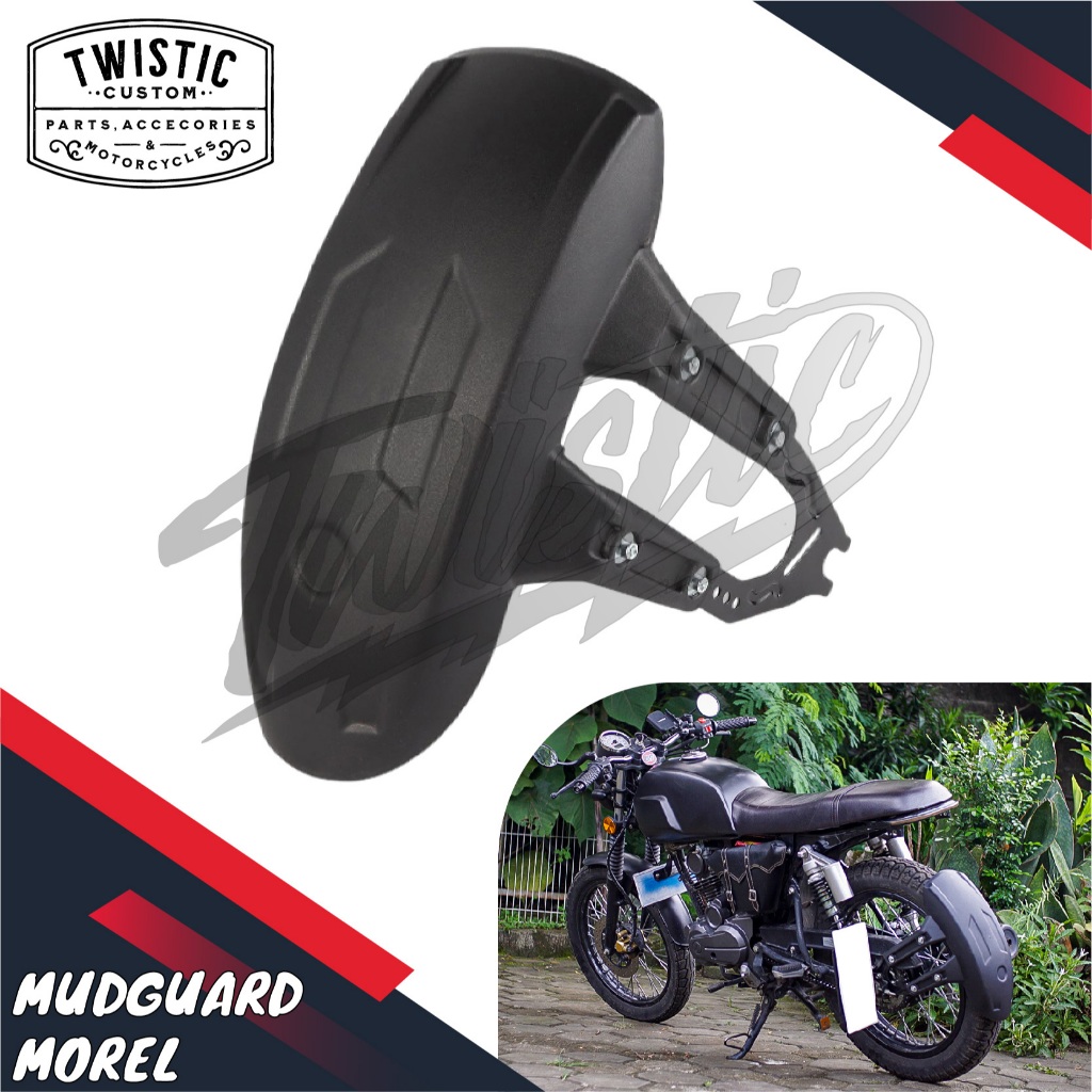 Spakbor Mudguard Morel Fender Cover Cipratan Air Belakang Anti Nyiprat Motor Custom Caferacer Scramb