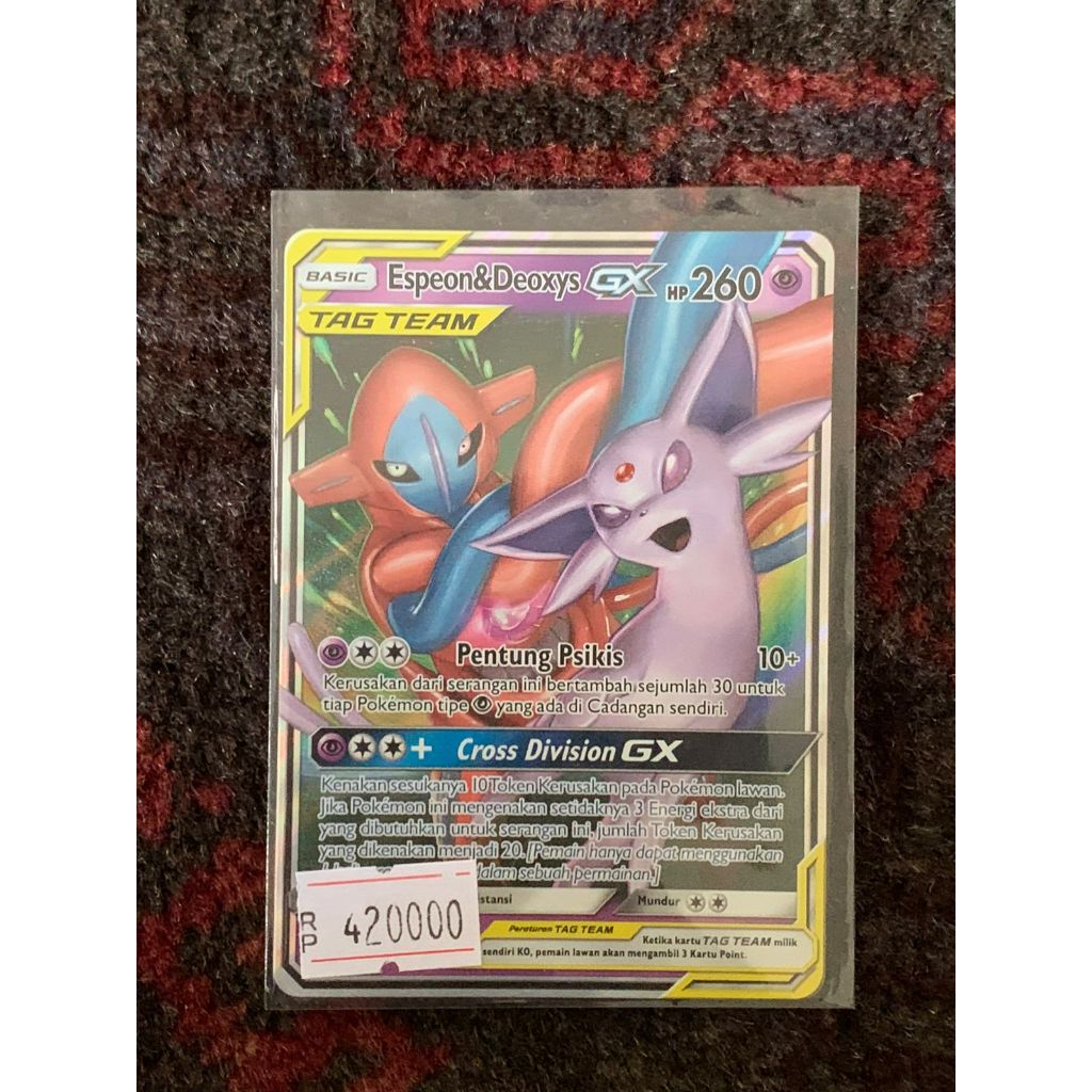 Tag Team Espeon Deoxys Gx Pokemon Indonesia