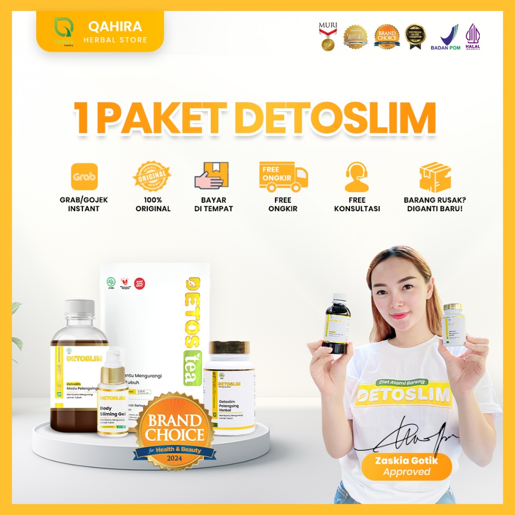 Detoslim - Madu Detoslim 1 Botol | Detoslim Penurun Berat Badan Penghilang Lemak Madu Diet Asli
