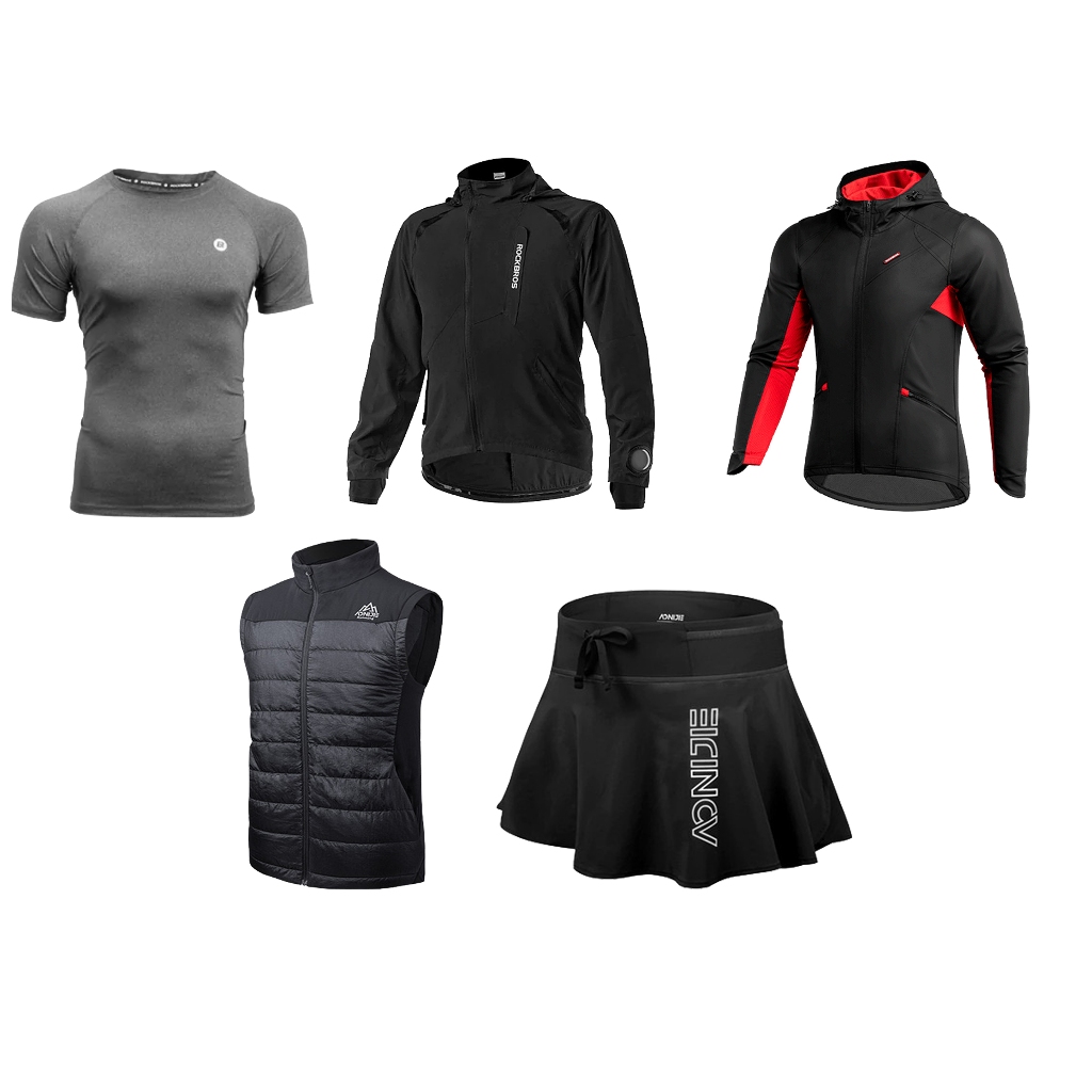 Pakaian Kaos Jersey Jaket Rok Celana Olahraga Sepeda Gym Lari Running Gowes Tennis Sports Outdoor