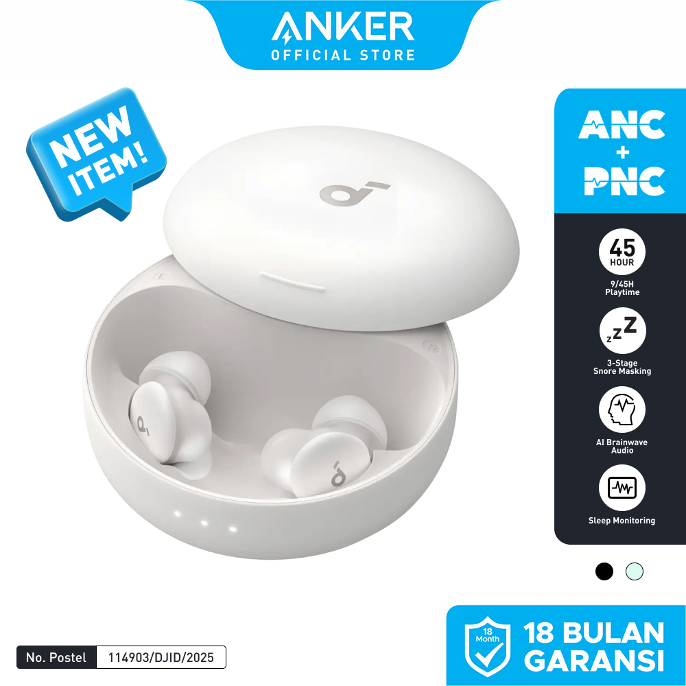 Anker Soundcore Sleep A30 Earbuds ANC 45H Playtime - D1301