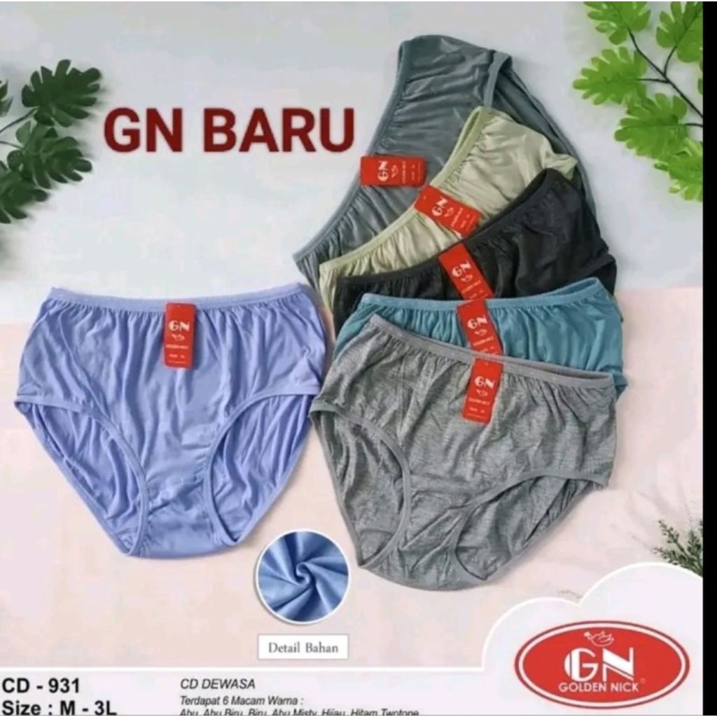 CD Golden Nick - Celana Dalam GN Katun Tebal Lembut Nyaman Cewek Wanita Dewasa