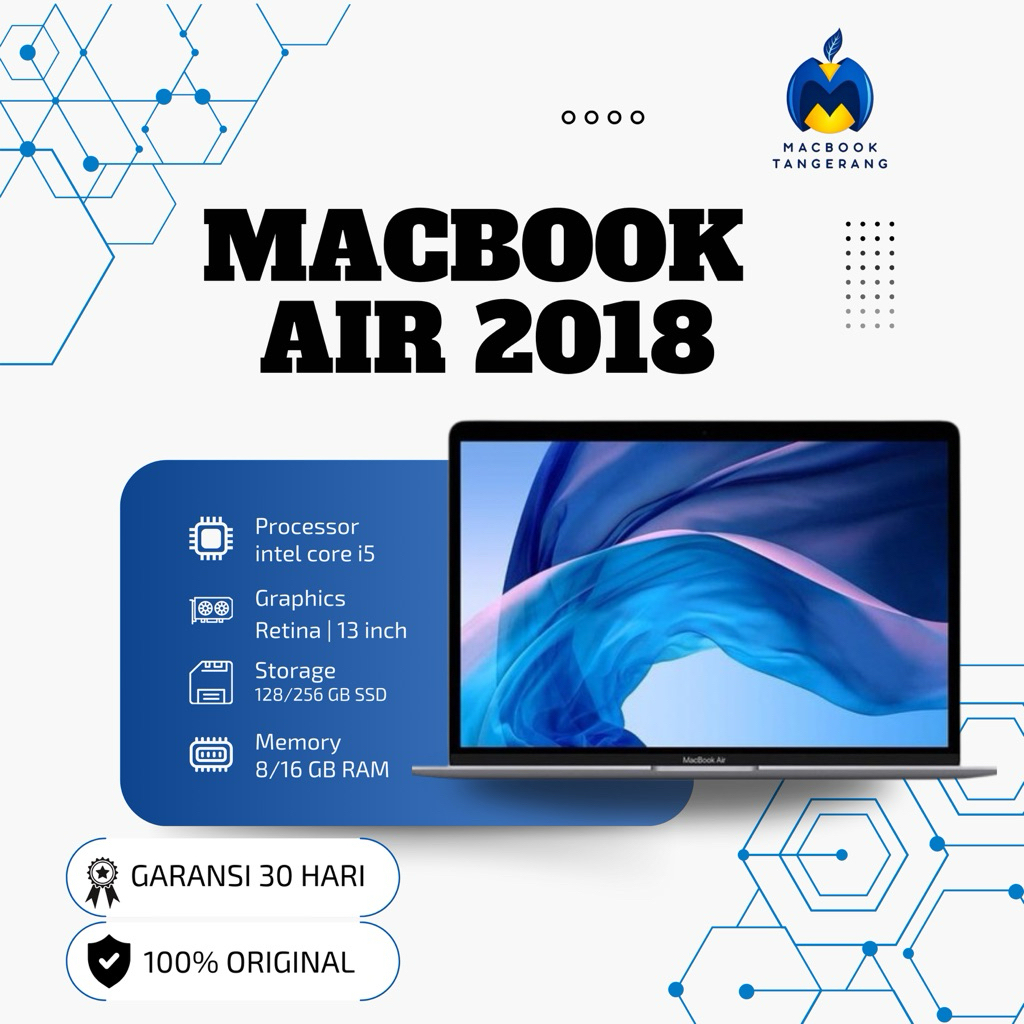 MACBOOK AIR 2018 13" RAM 8GB SSD 128/256 GB SECOND ORIGINAL