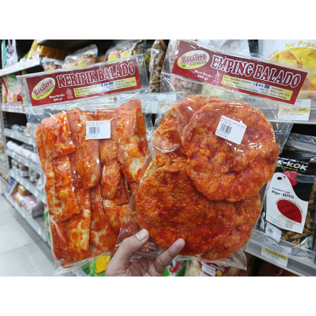 BASALERO KERIPIK SINGKONG & EMPING BALADO