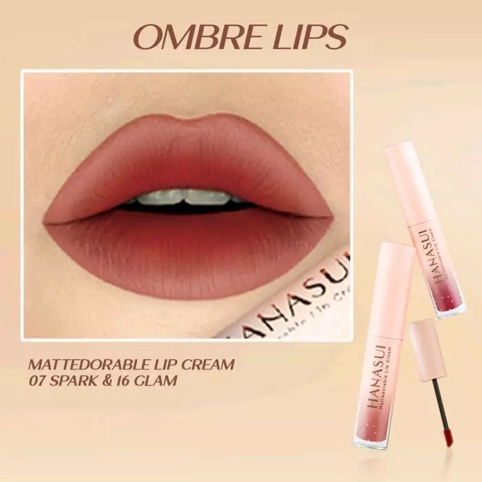 Esmela Beauty - Hanasui Mattedorable Lip Cream Paket Ombre
