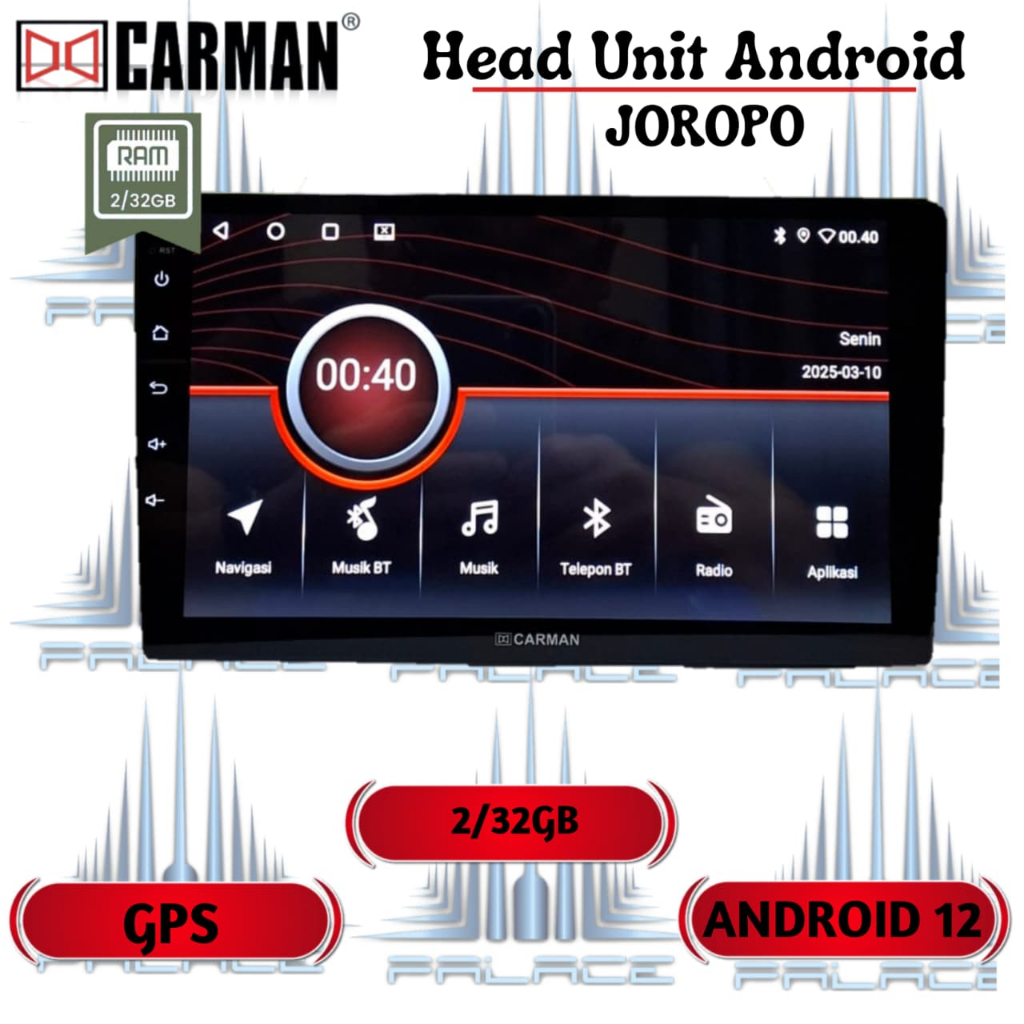 Head Unit Android 9 inch - Carman Joropo Ram 2/32GB
