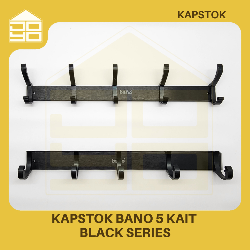 Kapstok/Gantungan Multifungsi Bano 5 Kait - Black Series