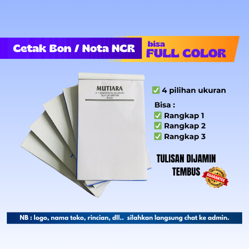 Custom Bon Nota Bisa Full Color