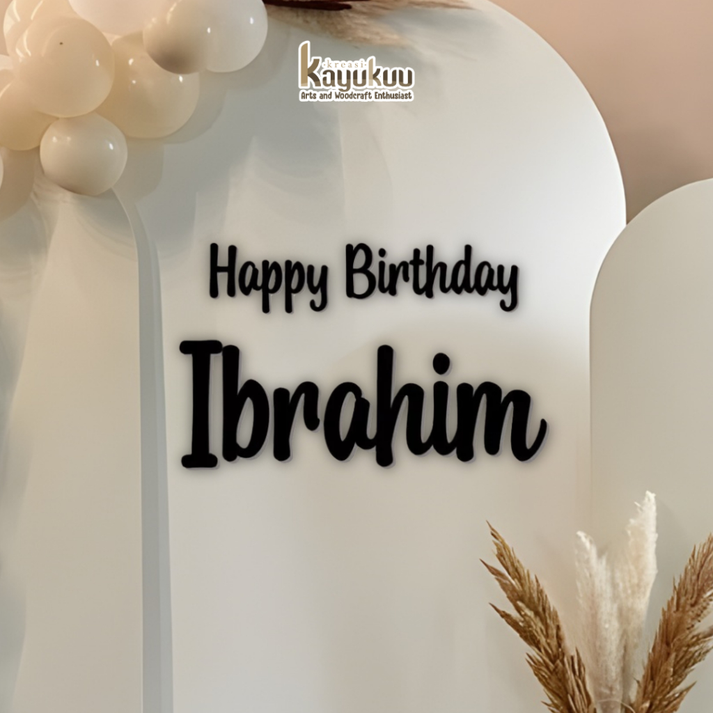 Kreasikayukuu Custom Nama Dekorasi Ulang Tahun / Tasyakuran Bahan kertas Jasmine [HARGA PERHURUF]