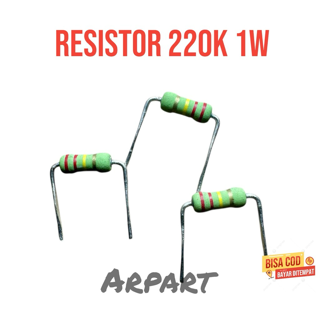 resistor 220k 1w japan bodi kecil