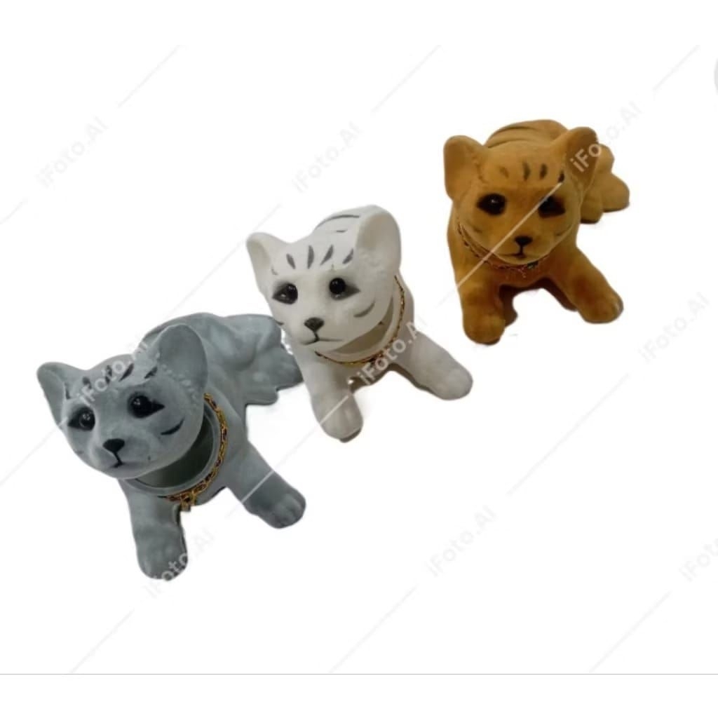 Boneka Kepala Goyang Kucing Lucu untuk Hiasan Mobil