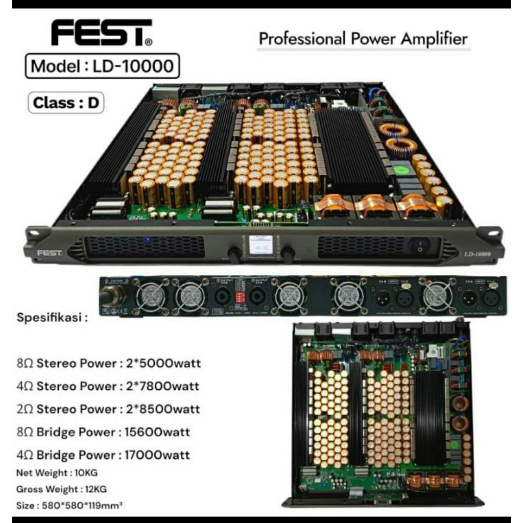 Power amplifier Fest LD 10000 ORIGINAL class D