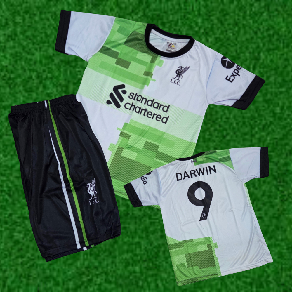 SETELAN BAJU LIVERPOOL PUTIH/JERSEY LIVERPOOL PUTIH PRINTING UMNUR 5-12THN