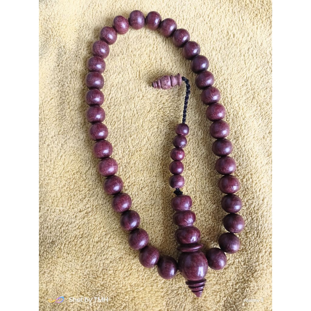Tasbih akar tunjang nagasari 12 mm