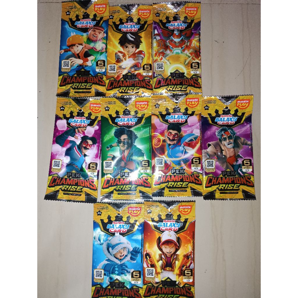 BoBoiBoy Galaxy Card Pek Champions Rise Original Malaysia
