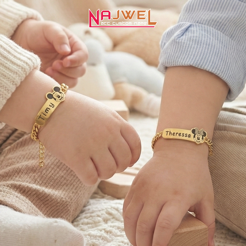 Timy Bracelets - Gelang Lonceng Bayi Anak Custom Nama Karakter Kartun Fashion Kids Costume