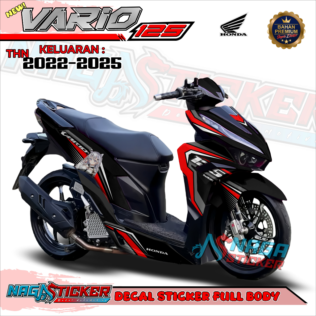 Bisa COD Decal Sticker Full Body Honda Vario new 125 2022 Anime CA09 Desain Custom Bisa Request