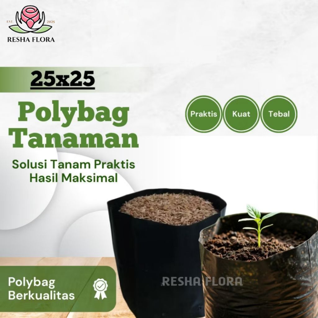 POLYBAG TANAMAN 25X25 CM POLIBAG BAHAN BERKUALITAS TEBAL MEDIA TANAM POT