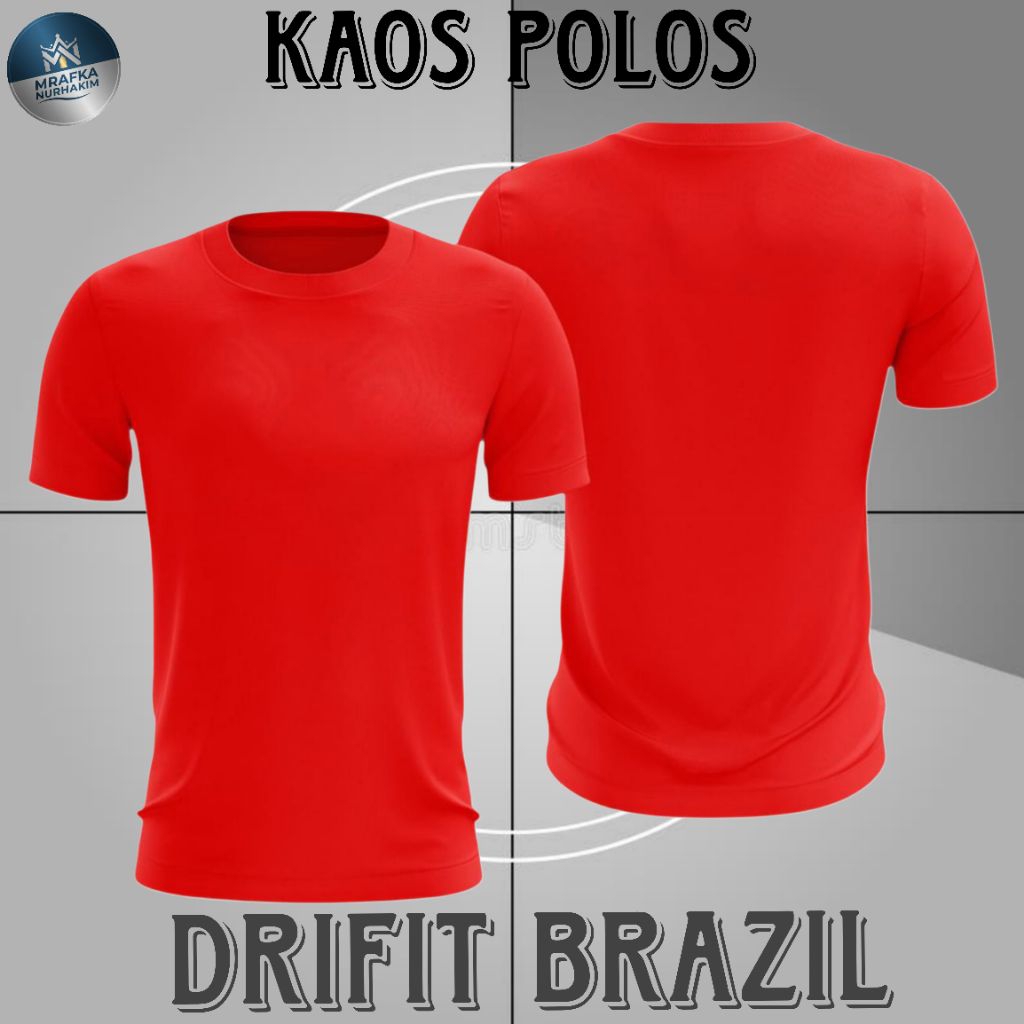 kaos polos drifit Brazil