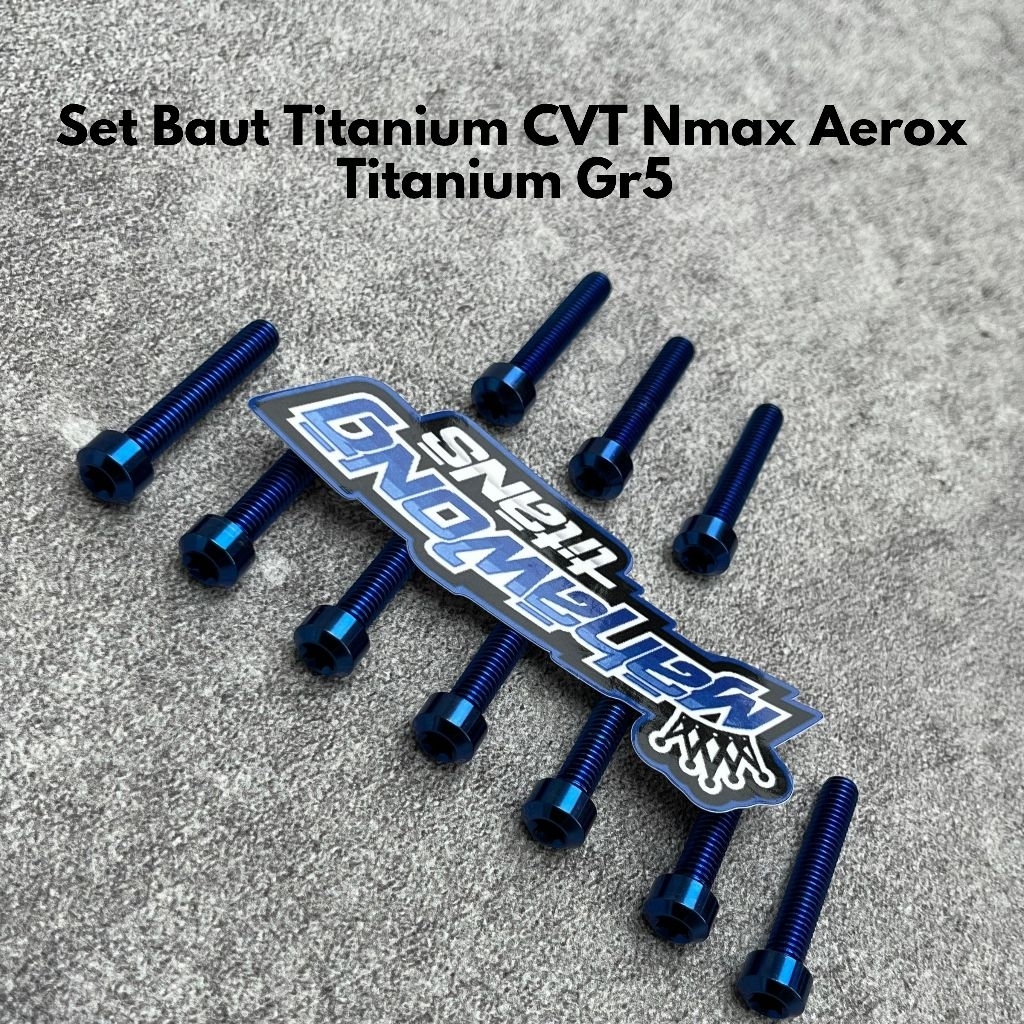 Set Baut Titanium CVT Nmax Aerox Titanium Gr5