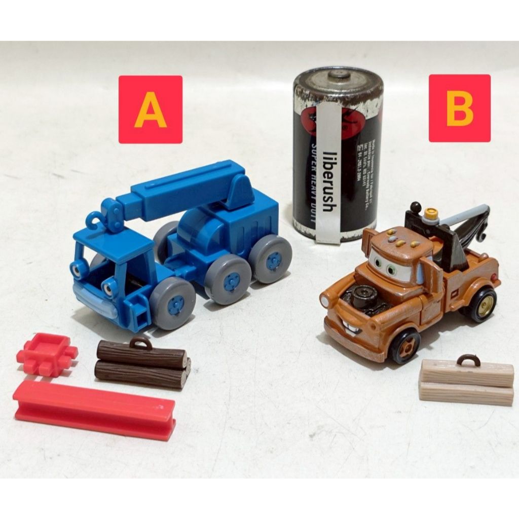 [/Pcs] yujin HIT bob the builder scoop lofty character mini figure , disney cars tow mater gashapon