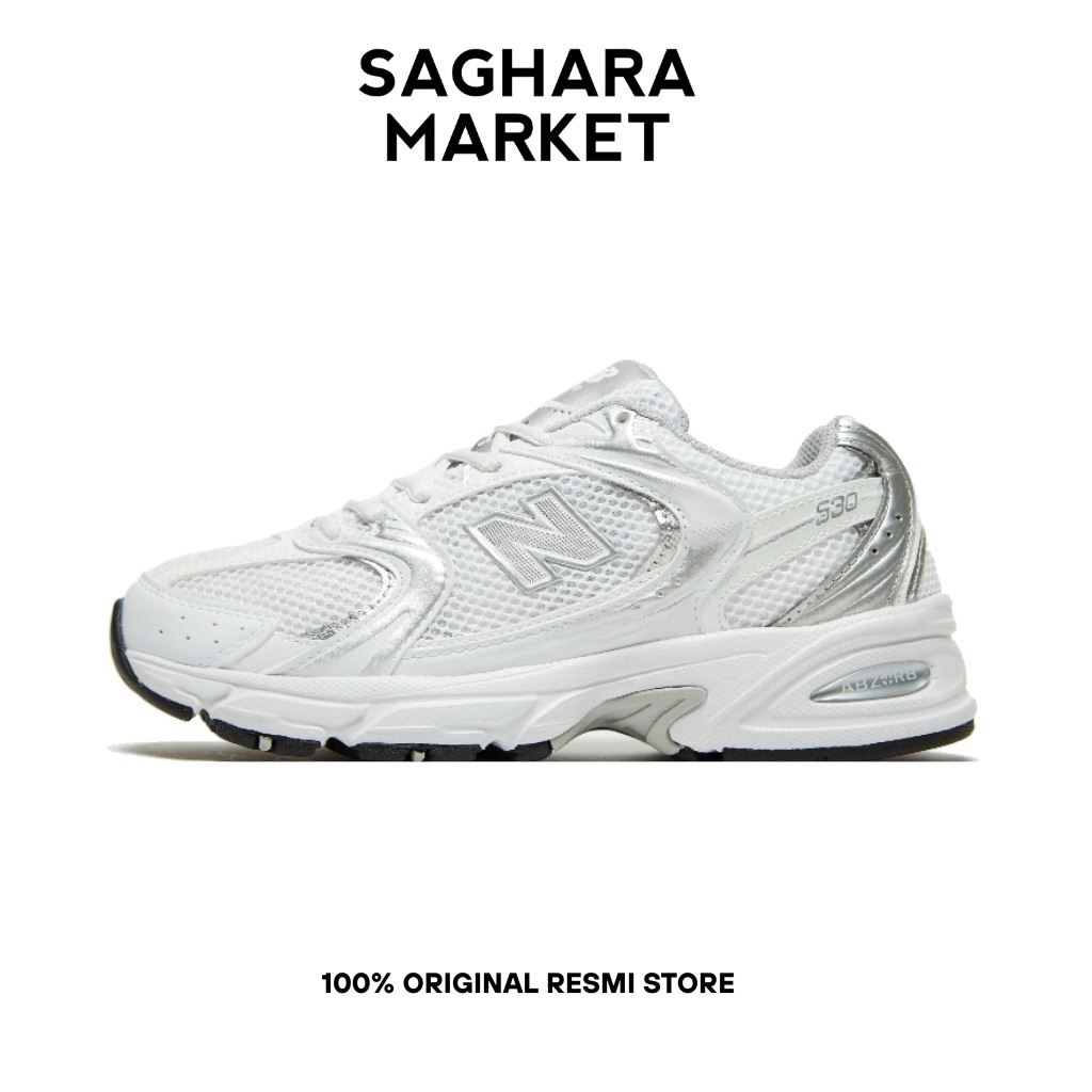 Sneakers NB 530 White Silver (Original Resmi)