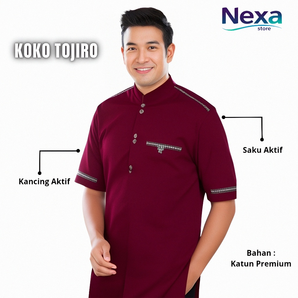 Baju Koko tojiro kemeja muslim pria baju Koko pria dewasa Koko tojiro kemeja pendek
