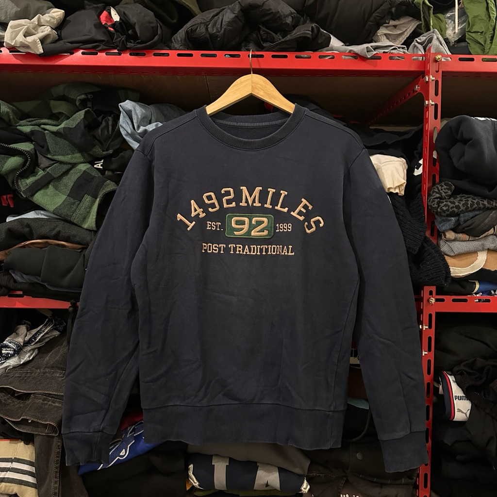 Crewneck 1492miles full bordir navy blue like new