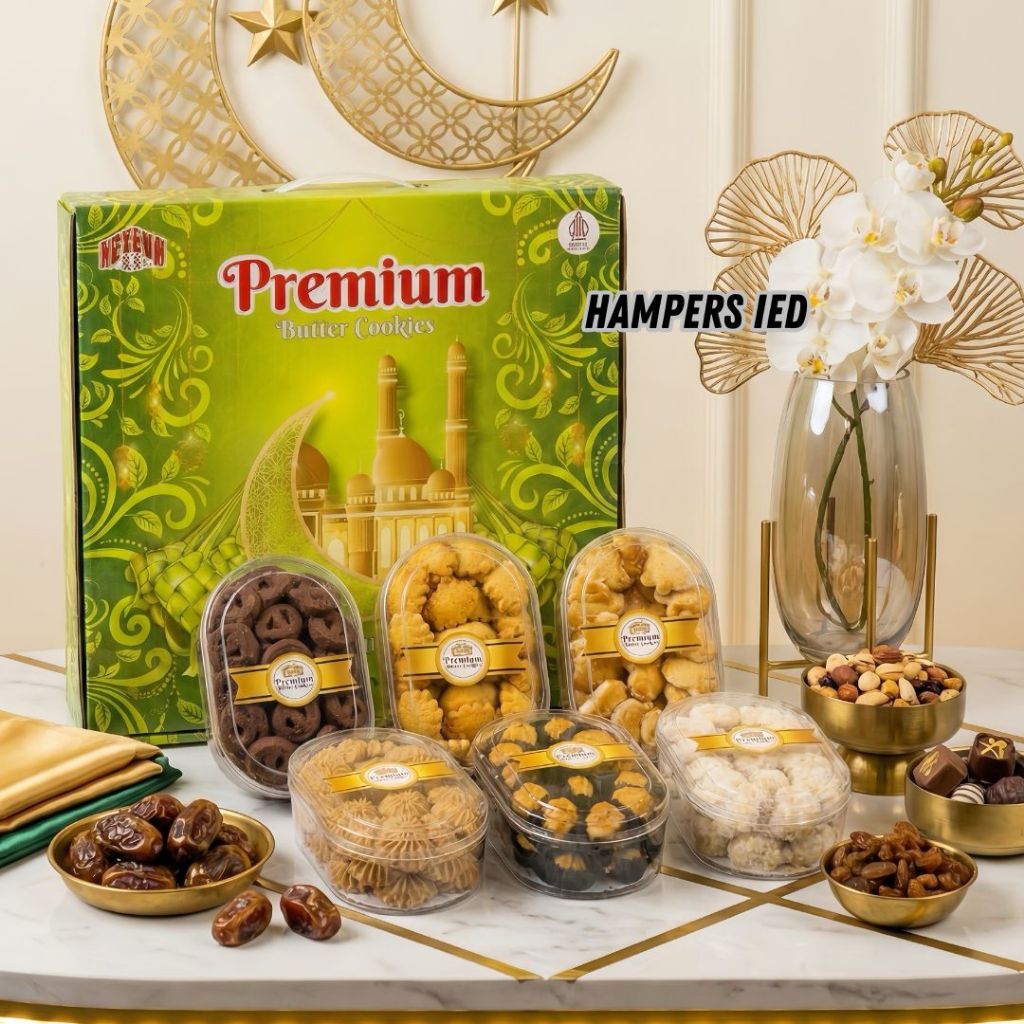 PAKET KUE KERING THR ISI 6 TOPLES PREMIUM HAMPERS PAKET KUE KERING LEBARAN