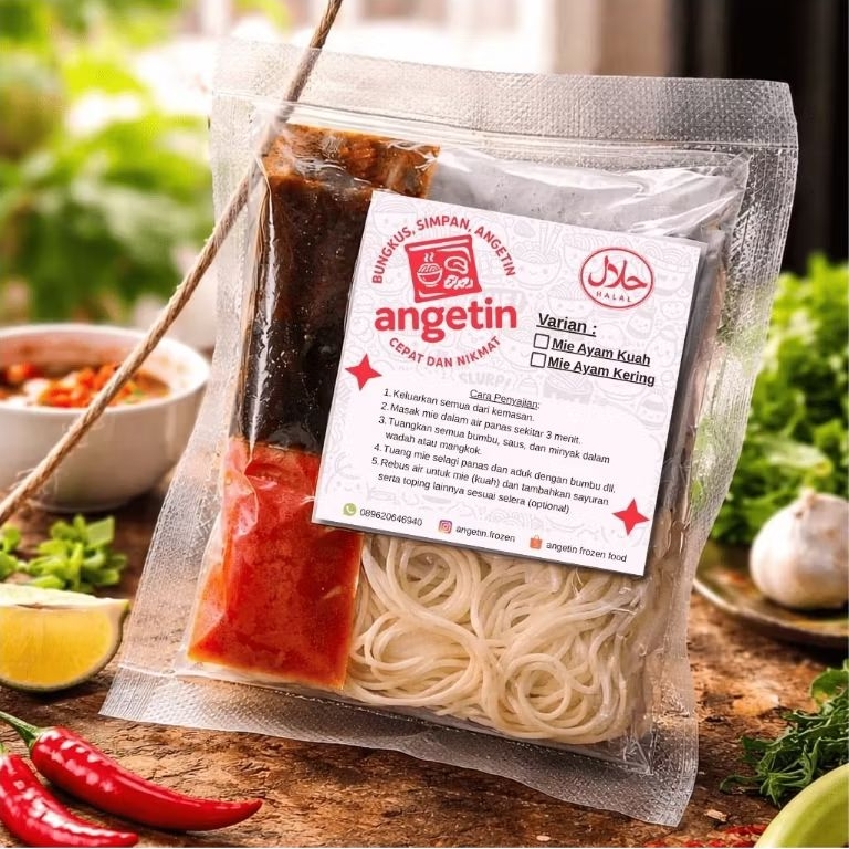 Mie Ayam Kuah dan Kering | Frozen Food || Angetin