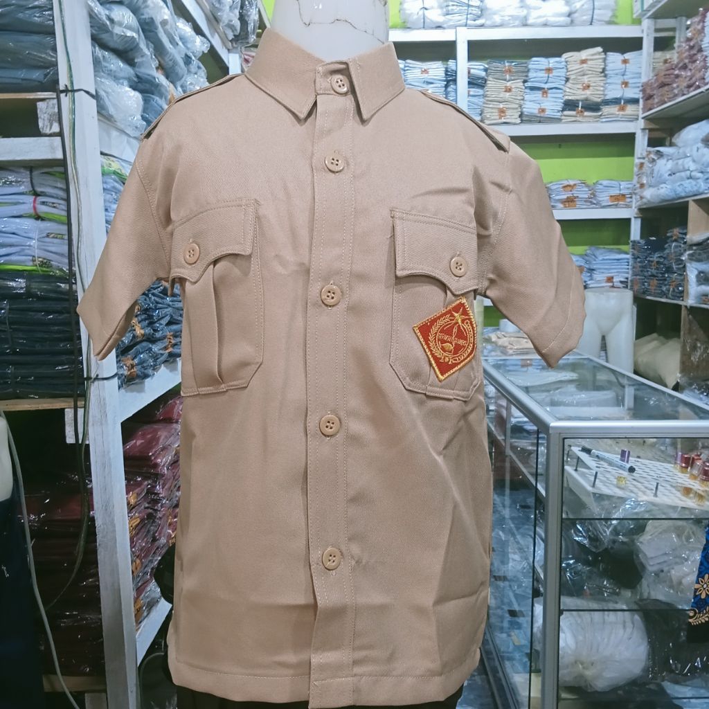 baju Pramuka laki laki SD SMP SMA  pendek bahan tebal rapilo