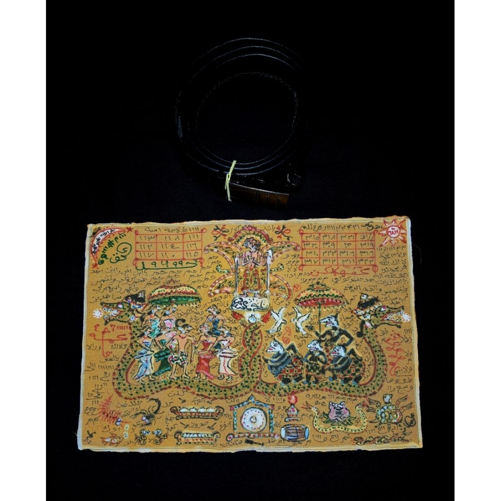 Koleksi Lukisan Sabuk TL kain Kuning Pakem Lengkap Karya H.Ibrahim